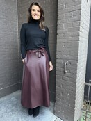 Rok Strik Leer bordeaux Rok Strik Leer bordeaux