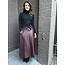 Rok Strik Leer bordeaux