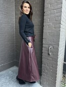 Rok Strik Leer bordeaux Rok Strik Leer bordeaux