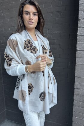 Sjaal Hart beige