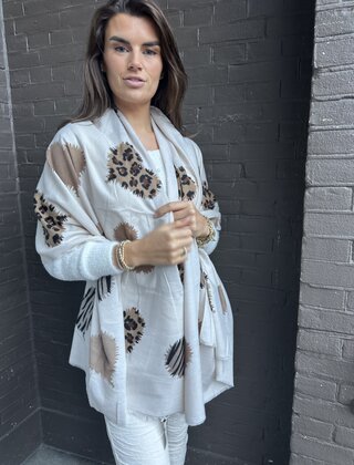 Sjaal Hart beige