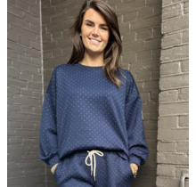 Trui  Life Isn't Perfect Blauw Glitter