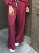 Broek  Life Isn't Perfect Bordeaux Glitter Broek  Life Isn't Perfect Bordeaux Glitter