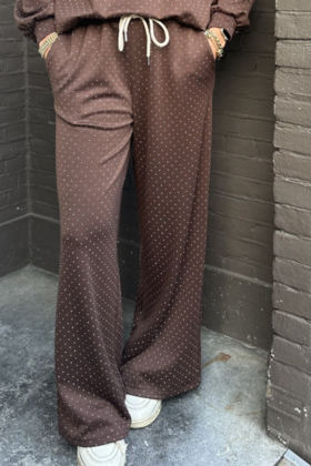 Broek  Life Isn't Perfect Bruin Glitter