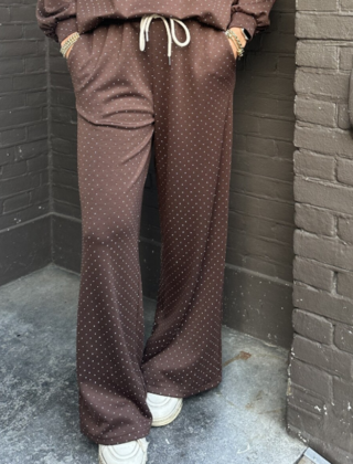 Broek  Life Isn't Perfect Bruin Glitter