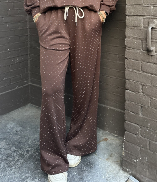 Broek  Life Isn't Perfect Bruin Glitter Broek  Life Isn't Perfect Bruin Glitter