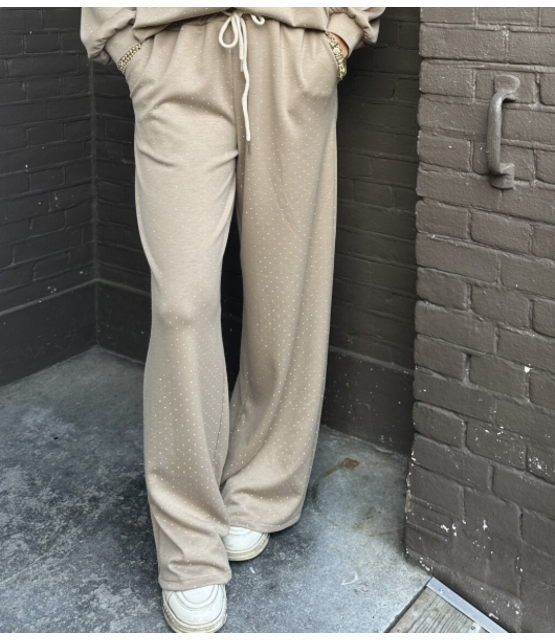 Broek  Life Isn't Perfect taupe Glitter Broek  Life Isn't Perfect taupe Glitter
