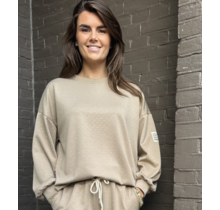 Trui  Life Isn't Perfect Taupe Glitter