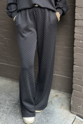 Broek Life Isn't Perfect Zwart Glitter