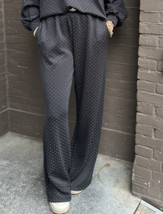 Broek Life Isn't Perfect Zwart Glitter