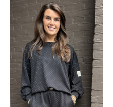 Trui  Life Isn't Perfect Zwart Glitter