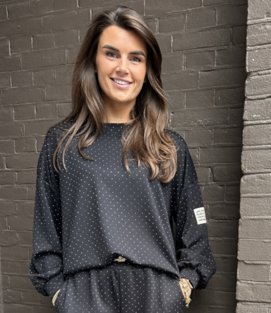 Trui  Life Isn't Perfect Zwart Glitter Trui  Life Isn't Perfect Zwart Glitter