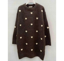 Trui Hartjes long bruin