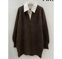 Trui Saar long bruin