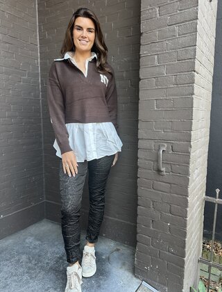 Trui /blouse New York bruin