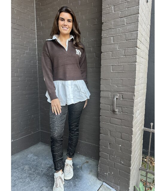 Trui /blouse New York bruin