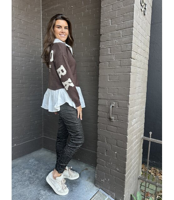 Trui /blouse New York bruin