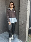 Broek Sacha print bruin