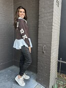 Broek Sacha print bruin