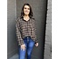 Blouse Dorien ruit bruin