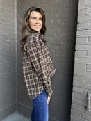 Blouse Dorien ruit bruin