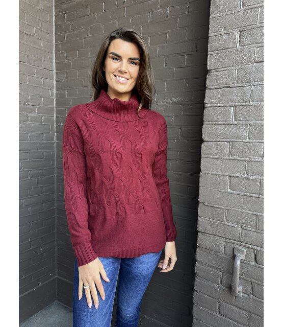 Trui Saskia Bordeaux