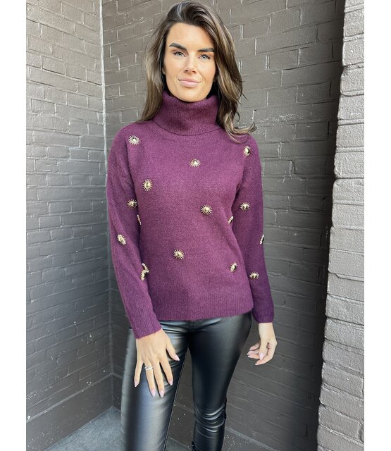 Trui Sunshine Bordeaux