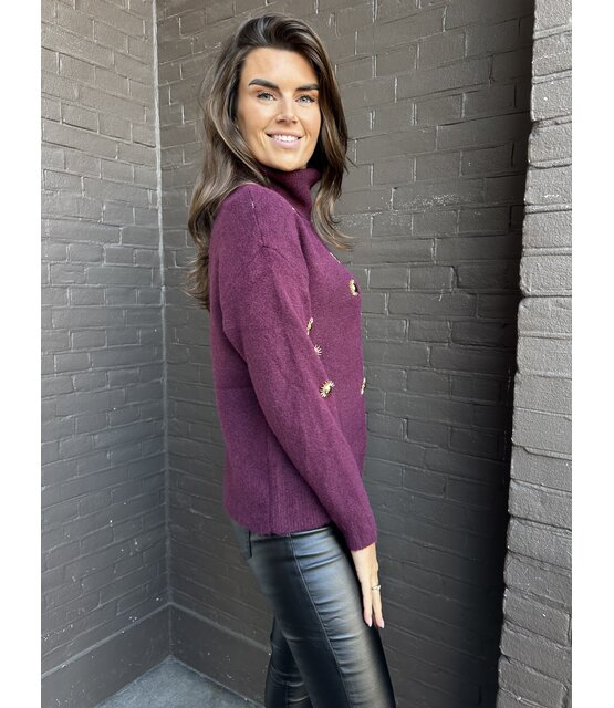 Trui Sunshine Bordeaux