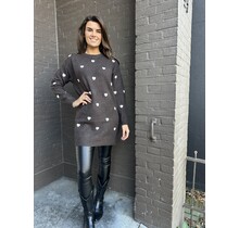 Trui Hartjes long bruin