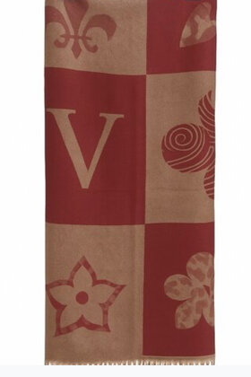 Sjaal Flower Bordeaux