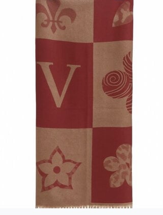 Sjaal Flower Bordeaux