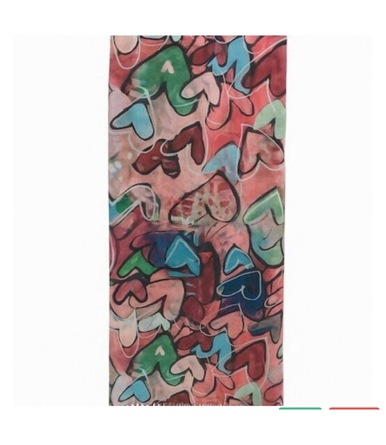 Sjaal Hartjes Roze/Multicolor