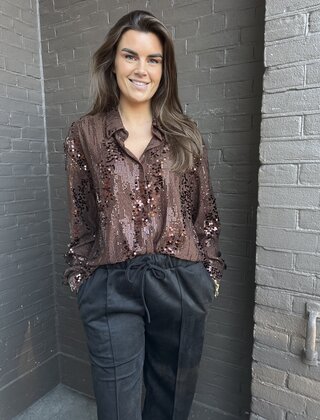 Blouse Paillet Bruin