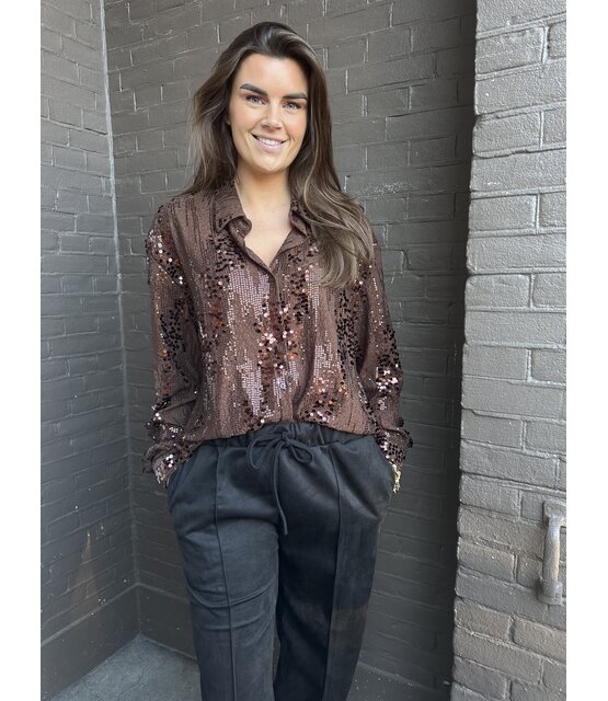 Blouse Paillet Bruin