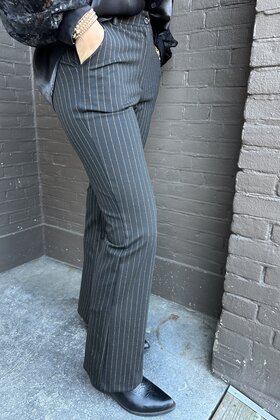 Broek Stripe Zwart/goud