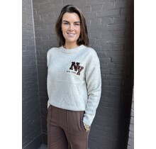 Trui New York Paillet Beige