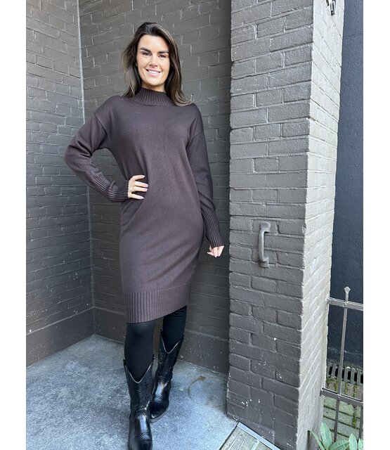 Jurk Col Bianca bruin