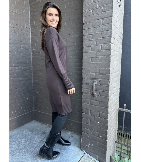 Jurk Col Bianca bruin