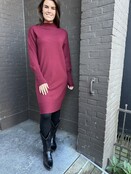 Jurk Col Bianca Bordeaux
