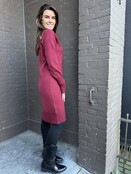 Jurk Col Bianca Bordeaux