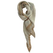 Sjaal Fem Rand Beige
