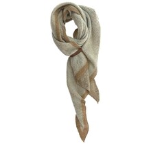 Sjaal Fem Rand Beige