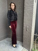 Broek Velvet Bordeaux