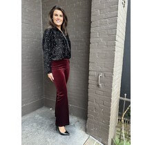 Broek Velvet Bordeaux