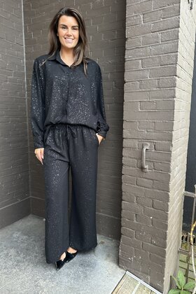 Broek Glitter Zwart