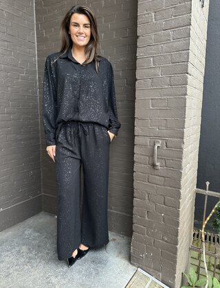 Broek Glitter Zwart
