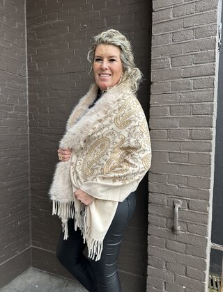 Sjaal Diva Beige