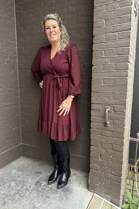 Jurk Marije Bordeaux