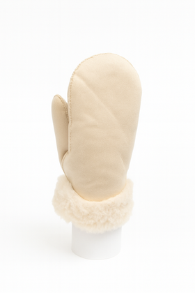 Handschoen Faux Fur Beige
