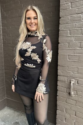 Top Chique Zwart/Goud